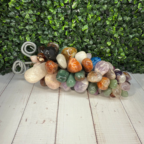 Gemstone Grape Bunch - Quartz, Agates, Amethyst - Made in Brazil